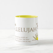 ハレルヤ聖歌の聖書の詩の宗教マグで喜ばせて下さい マグカップ (中央)