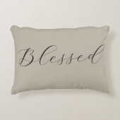 ハレルヤ賛美ミニマルシンプルニュートラルブラック アクセントクッション (正面)