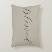 ハレルヤ賛美ミニマルシンプルニュートラルブラック アクセントクッション (正面(垂直))