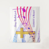 ハレルヤ キリストは復活した イースター タペストリー (正面)