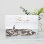 ハレルヤ・クリスマス | クリスチャンエレガント写真 シーズンカード (スタンド正面)