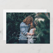 ハレルヤ・クリスマス | 宗教エレガント写真 シーズンカード (正面/裏面)