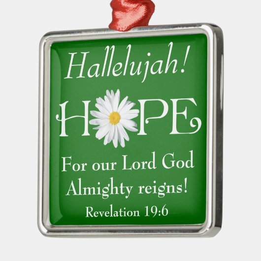 ハレルヤ!主の君臨ありクリスマス飾り3 メタルオーナメント (左)