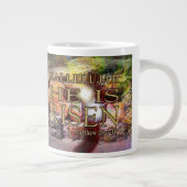 ハレルヤ！彼は立ち上がった！ジャンボ20オズ。コーヒーマグ ジャンボコーヒーマグカップ (右)