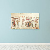 ハレー彗星とハロルドが悪いニュースを受け取る キャンバスプリント (インサイチュ (ウッドフロア))