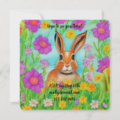 ハレ誕生日パーティーの招待、編集可能な文字。 (裏面)