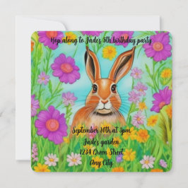 ハレ誕生日パーティーの招待、編集可能な文字。