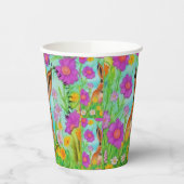 ハレ誕生日パーティー紙カップ、編集可能文字。 紙コップ (左)