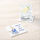 『ハレ·オブ·ドッグ·ビール·マット』 スクエアペーパーコースター (インサイチュ)