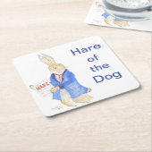 『ハレ·オブ·ドッグ·ビール·マット』 スクエアペーパーコースター (アングル)