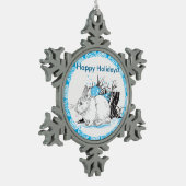 ハレ スノーフレークピューターオーナメント (左)