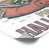 ハロおもしろい不気味を待つスケルトンの夏 ポスター (角)