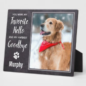 ハロお気に入りのペットロスパーソナライズされたドッグメモリアル フォトプラーク (側面)