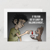 ハロウもしンの夜に走はお菓子が無い シーズンポストカード (正面/裏面)
