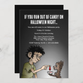 ハロウもしンの夜に走はお菓子が無い 招待状 (正面/裏面)