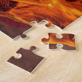 ハロウィおもしろいンデビルの衣装を着た猫 ジグソーパズル (側面)