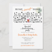 ハロウィおもしろいン幽霊のよく出るハウス引っ越し祝いパーティーパーティー 招待状 (正面)