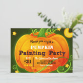 ハロウィお洒落ーンカボチャ彫刻不気味パーティー 招待状 (スタンド正面)