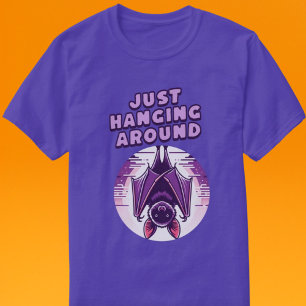 ハロウィつるンののまわりにこうもりに合ったJustのFunny Shirt Tシャツ