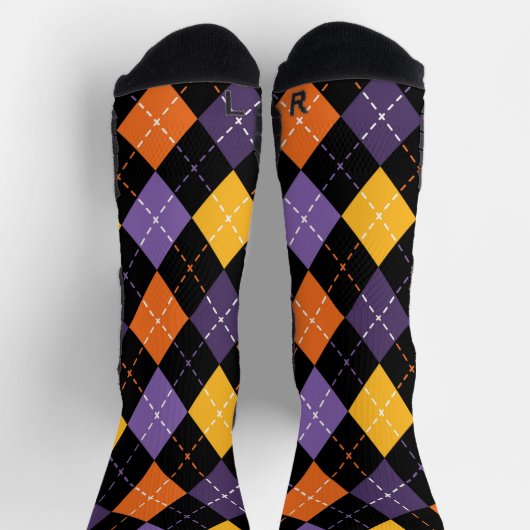 ハロウィよくはしゃぐンアーガイル ソックス (上部)