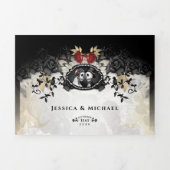 ハロウィエレガントンバラ「一緒に」非メニュー 三つ折り招待状 (カバー)