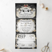 ハロウィエレガントンバラ（写真）非メニュー三つ折り 三つ折り招待状 (内部)