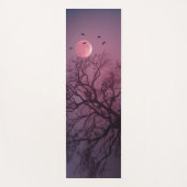 ハロウィエレガント不気味ーンテーマツリーの月の絵 ヨガマット (正面)