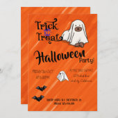 ハロウィカスタムンお洒落おもしろいオモダンレンジ 招待状 (正面/裏面)