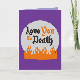 ハロウィカスタムンお洒落おもしろいモダンパープル カード