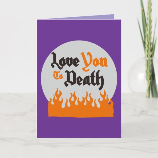 ハロウィカスタムンお洒落おもしろいモダンパープル カード (正面)