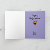 ハロウィカスタムンお洒落おもしろいモダンパープル カード (内部)