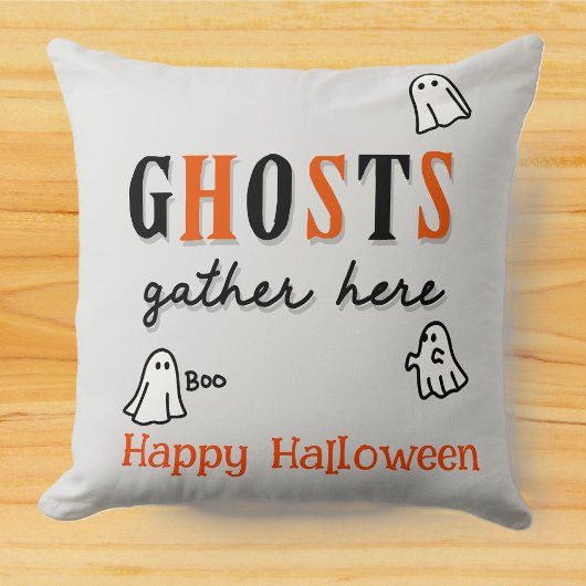 ハロウィカスタムンお洒落グおもしろいレイ幽霊 クッション