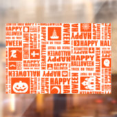 ハロウィカスタムンクールお洒落タイポグラフィオレンジ ウィンドウサイン (シート2)