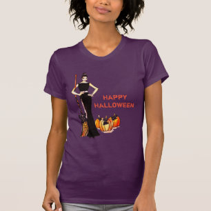 ハロウィクラシックンエレガントブラックドレス Tシャツ