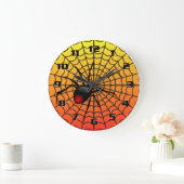 ハロウィクールーンくもの巣の3Dクモ ラージ壁時計 (ホーム)