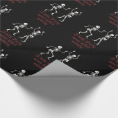 ハロウィコンテンポラリーーンの骨格 ラッピングペーパー (角)