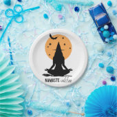 ハロウィコンテンポラリーーンヨガ魔女 ペーパープレート (パーティー)