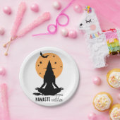 ハロウィコンテンポラリーーンヨガ魔女 ペーパープレート (パーティー)