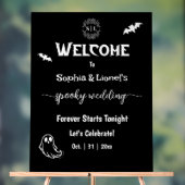 ハロウィシンプルン白黒結婚歓迎 アクリルサイン (ニュートラル)