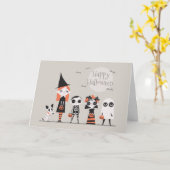 ハロウィシンプルーン・グリーティング・カード カード (黄色い花)