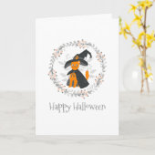 ハロウィシンプルーン・グリーティング・カード カード (黄色い花)