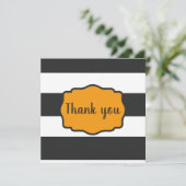 ハロウィストライプのンをテーマにした「ありがとう」 カード (スタンド正面)