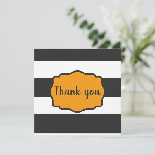 ハロウィストライプのンをテーマにした「ありがとう」 カード (スタンド正面)
