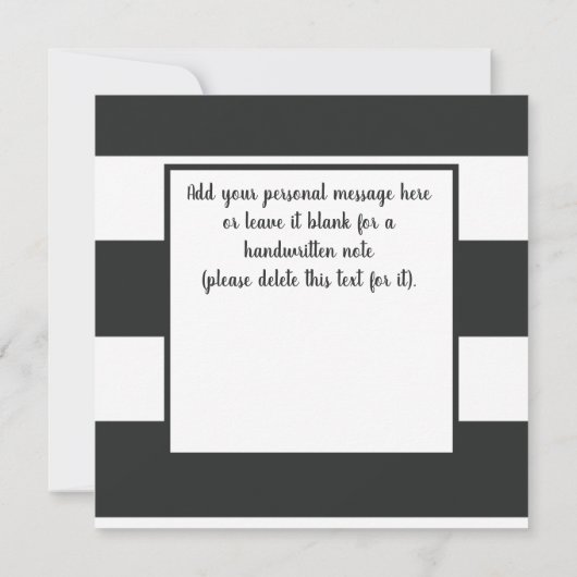 ハロウィストライプのンをテーマにした「ありがとう」 カード (裏面)