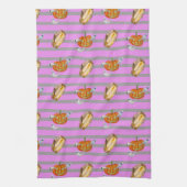 ハロウィストライプのン キッチンタオル (縦)