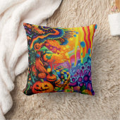 ハロウィトリップ(幻覚体験)のようなン クッション (ブランケット)