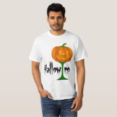 ハロウィノパンプキンワインガラスハロウィーン Tシャツ (正面フル)
