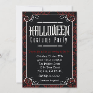 ハロウィフォーマルーン衣装パーティの招待状 招待状