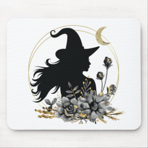 ハロウィモダンン魔女 マウスパッド