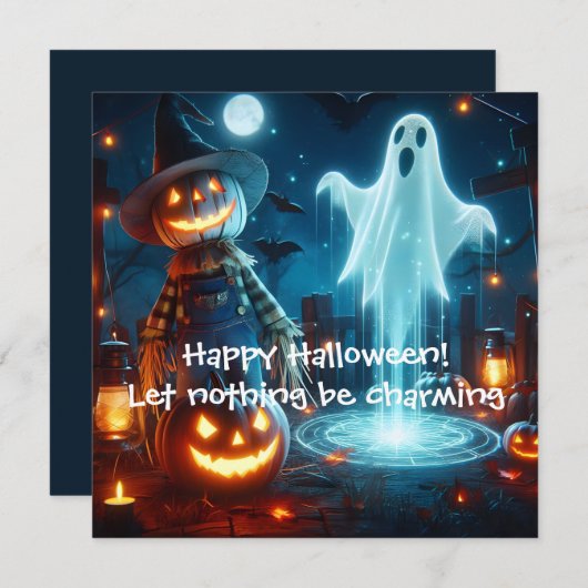 ハロウィンрを祝うオススメカード (正面/裏面)